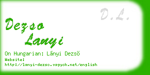 dezso lanyi business card